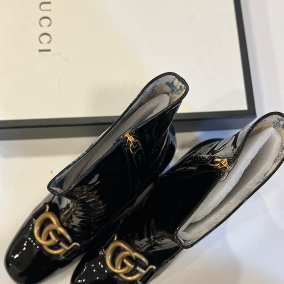Gucci Patent leather ankle boot with Double G (PERMANENT COLLECTION) - Picture 6 of 8
